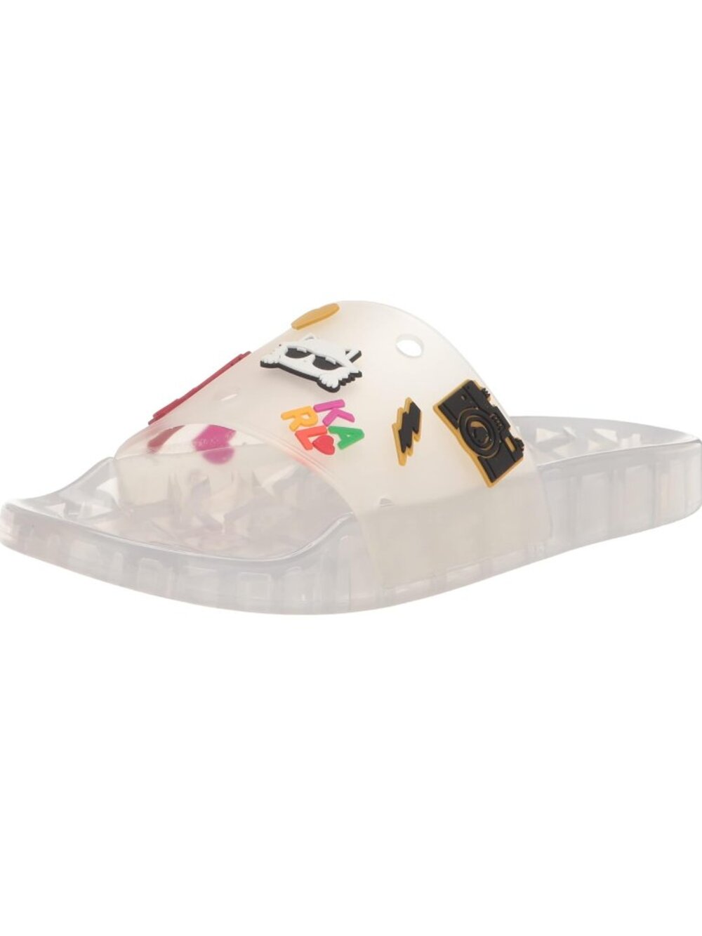 Karl Lagerfeld Paris Thea Clear Translucent Pool Slides - Women's Size: 6M